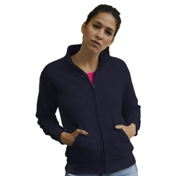 Bluza z suwakiem DAMSKA Fruit of The Loom LADIES PREMIUM Sweat  Jacket ciemny granat