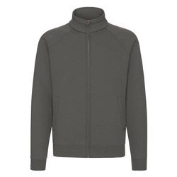 Bluza z suwakiem MĘSKA Fruit of The Loom PREMIUM SWEAT JACKET jasna grafitowa