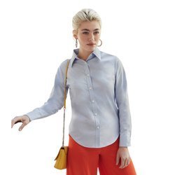 Koszula DAMSKA Fruit of The Loom LADIES LONG SLEEVE OXFORD SHIRT błękitna