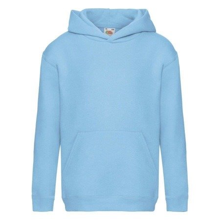 Bluza Kangurka DZIECIĘCA Fruit of The Loom HOODED SWEAT PREMIUM błękitna 