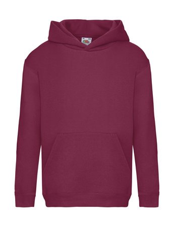 Bluza Kangurka DZIECIĘCA Fruit of The Loom HOODED SWEAT PREMIUM burgundowa