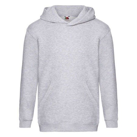 Bluza Kangurka DZIECIĘCA Fruit of The Loom HOODED SWEAT PREMIUM szary melanż 