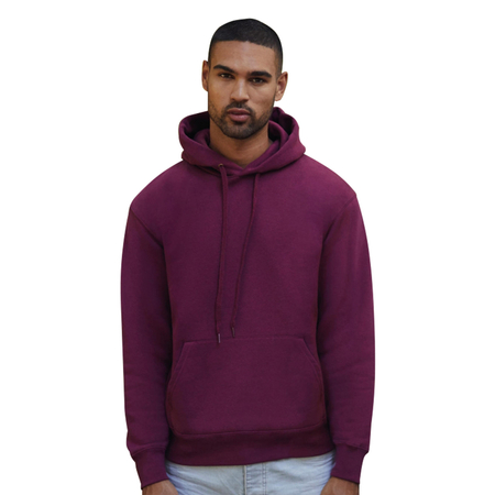 Bluza Kangurka MĘSKA Fruit of The Loom PREMIUM HOODED Sweat burgundowa