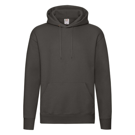 Bluza Kangurka MĘSKA Fruit of The Loom PREMIUM HOODED Sweat melanż ciemnoszara 