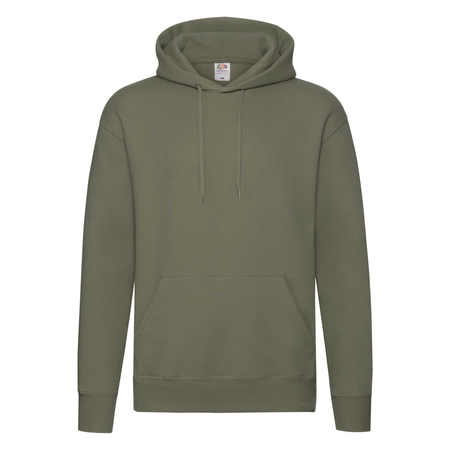 Bluza Kangurka MĘSKA Fruit of The Loom PREMIUM HOODED Sweat oliwkowa