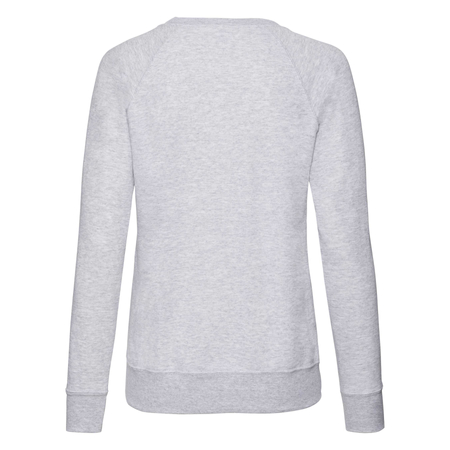 Bluza Klasyczna DAMSKA Fruit of The Loom LIGHTWEIGHT RAGLAN Sweat szary melanż 