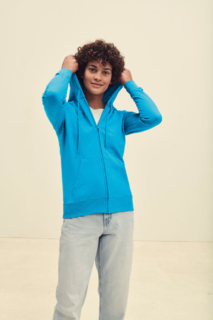 Bluza z kapturem i suwakiem  DAMSKA Fruit of The Loom LIGHTWEIGHT HOODED Sweat  Jacket fuksja