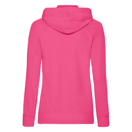 Bluza z kapturem i suwakiem  DAMSKA Fruit of The Loom LIGHTWEIGHT HOODED Sweat  Jacket fuksja