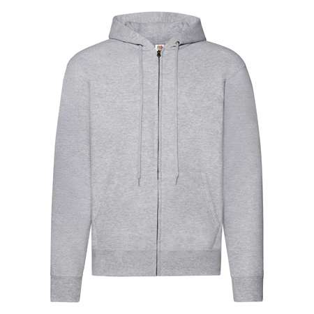 Bluza z kapturem i suwakiem  MĘSKA Fruit of The Loom CLASSIC HOODED Sweat Jacket jasnoszara melanż