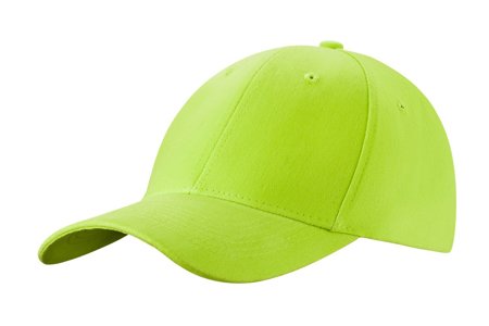 Czapka z daszkiem UNISEX CZA 6P METALOWA KLAMRA limonkowa