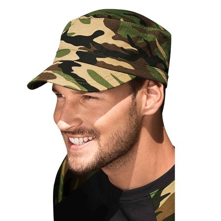 Czapka z daszkiem UNISEX Malfini CAMO LATINO moro brązowa