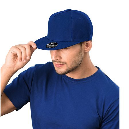 Czapka z daszkiem UNISEX Malfini RAP 5P chabrowa