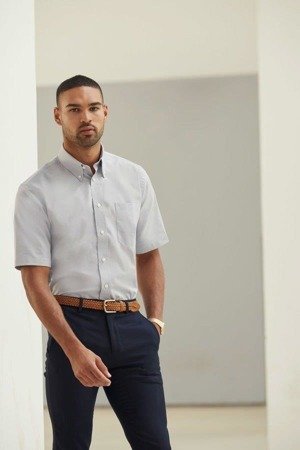 Koszula MĘSKA Fruit of The Loom SHORT SLEEVE OXFORD SHIRT biała