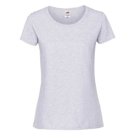 Koszulka DAMSKA Fruit of The Loom LADIES ICONIC 195 Ringspun Premium T popielaty