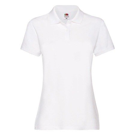 Koszulka Polo DAMSKA Fruit of The Loom LADIES PREMIUM POLO biała