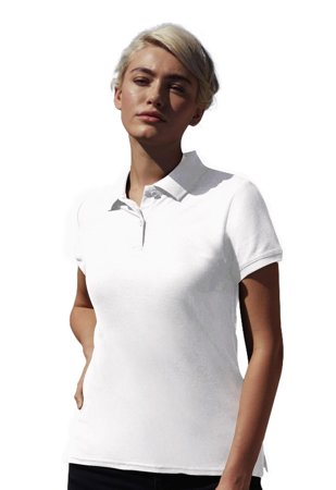 Koszulka Polo DAMSKA Fruit of The Loom LADIES PREMIUM POLO biała