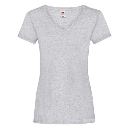 Koszulka Serek DAMSKA Fruit of The Loom VALUEWEIGHT V-Neck szary melanż 