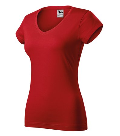 Koszulka Serek DAMSKA Malfini FIT V-NECK czerwona 