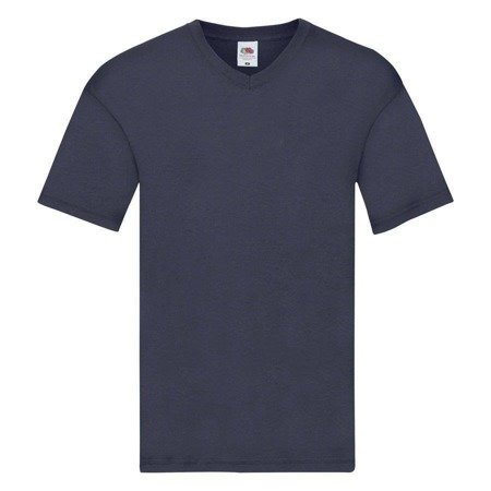 Koszulka Serek MĘSKA Fruit of The Loom ORIGINAL V-Neck T ciemny granat  