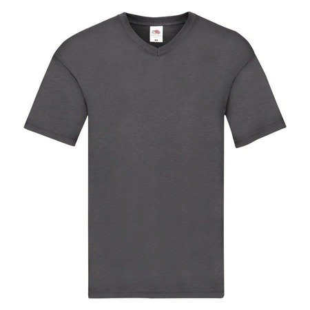 Koszulka Serek MĘSKA Fruit of The Loom ORIGINAL V-Neck T jasna grafitowa 