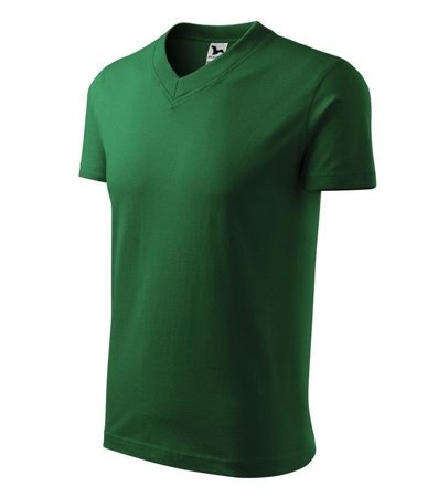 Koszulka Serek MĘSKA Malfini V-NECK zielona butelkowa