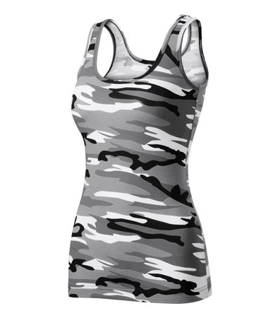 Koszulka Tank Top DAMSKA Malfini TRIUMPH CAMO moro szara