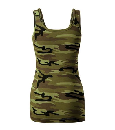 Koszulka Tank Top DAMSKA Malfini TRIUMPH CAMO moro zielona 