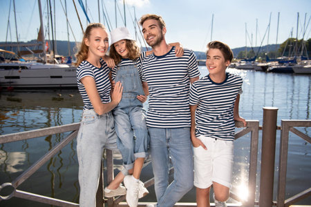 Koszulka UNISEX Malfini SAILOR biało-granatowa