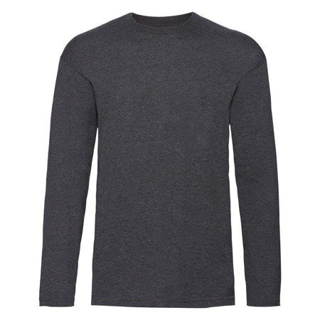 Koszulka dł. rękaw MĘSKA Fruit of The Loom VALUEWEIGHT LONG SLEEVE T ciemny szary melaż 