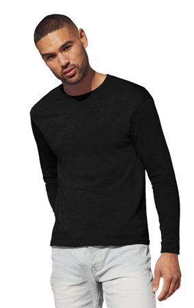 Koszulka dł. rękaw MĘSKA Fruit of The Loom VALUEWEIGHT LONG SLEEVE T czarna 