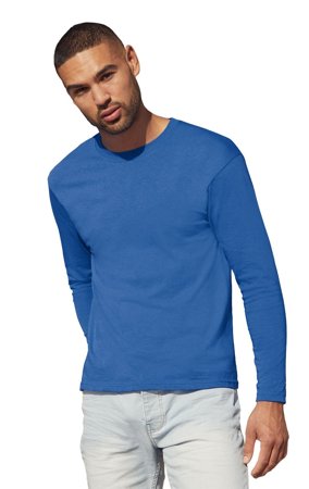 Koszulka dł. rękaw MĘSKA Fruit of The Loom VALUEWEIGHT LONG SLEEVE T niebieska