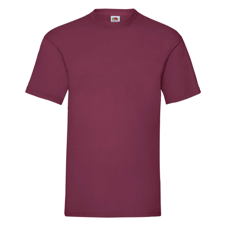Koszulka męska, trwały Tshirt, bawełna, 165g/m², Fruit of The Loom, Valueweight, burgund