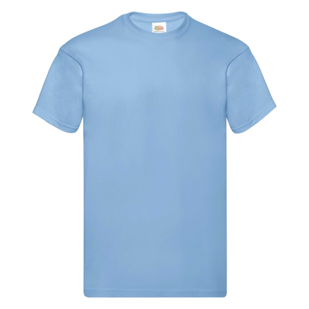 T-shirt męski, Fruit of The Loom, ORIGINAL, błękitny S, 5-pak