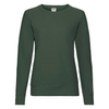 Bluza Klasyczna DAMSKA Fruit of The Loom LIGHTWEIGHT RAGLAN Sweat zielona butelkowa