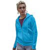 Bluza z kapturem i suwakiem  DAMSKA Fruit of The Loom PREMIUM HOODED Sweat Jacket azurowy