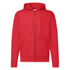 Bluza z kapturem i suwakiem  MĘSKA Fruit of The Loom CLASSIC HOODED Sweat Jacket czerwona 