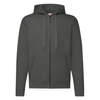 Bluza z kapturem i suwakiem  MĘSKA Fruit of The Loom CLASSIC HOODED Sweat Jacket grafitowa