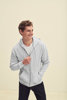 Bluza z kapturem i suwakiem  MĘSKA Fruit of The Loom PREMIUM HOODED Sweat Jacket niebieska