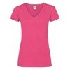 Koszulka Serek DAMSKA Fruit of The Loom VALUEWEIGHT V-Neck fuksja